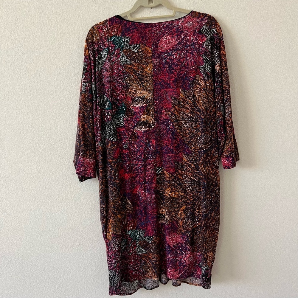 Anthropologie Edme & Esyllte Chromatique Abstract Shift Dress Boho Large - Picture 11 of 16